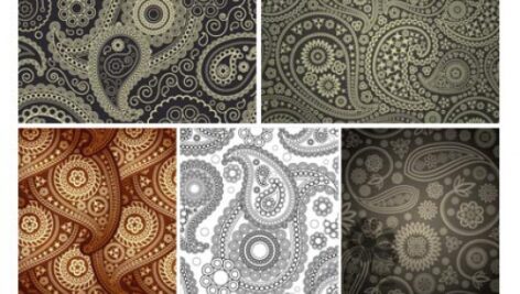 وکتور بک گراند نقوش بته جقه، نقوش سنتی – Paisley